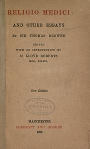 Cover of: Religio medici by Thomas Browne