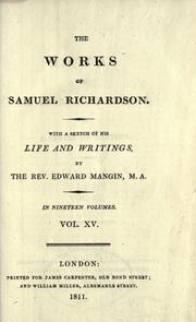 Cover of: The works of Samuel Richardson. by Samuel Richardson