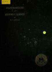 Cover of: Experiments in aerodynamics. by Samuel Pierpont Langley