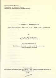 Cover of: study of response to the Houston, Texas, fireworks explosion