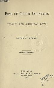 Cover of: Boys of other countries by Bayard Taylor, Bayard Taylor