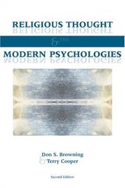 Cover of: Religious Thought and the Modern Psychologies by Don, S Browning, Terry, D Cooper