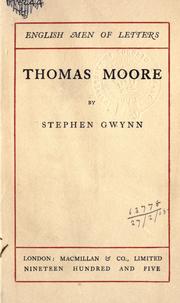 Thomas Moore by Stephen Lucius Gwynn