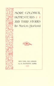 Cover of: More Colonial Homesteads And Their Stories