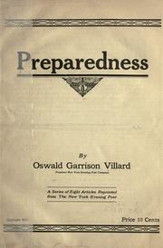 Cover of: Preparedness by Villard, Oswald Garrison