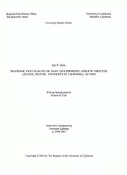 Cover of: Professor, vice chancellor, dean, vice president, athletic director, advisor, trustee, University of California, 1957-2002