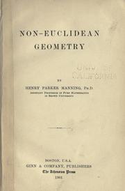 Cover of: Non-Euclidean geometry