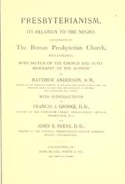 Presbyterianism by Anderson, Matthew