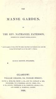 Cover of: The manse garden by N. Paterson