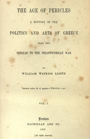 Cover of: The age of Pericles by William Watkiss Lloyd, William Watkiss Lloyd