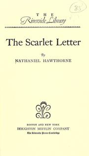 Cover of: The Scarlet Letter by Nathaniel Hawthorne