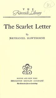 Cover of: The Scarlet Letter