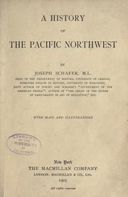 Cover of: A history of the Pacific Northwest by Joseph Schafer
