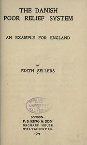 Cover of: The Danish poor relief system by Edith Sellers