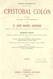 Cover of: Cristóbal Cólon by José María Asensio y Toledo