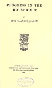 Cover of: Progress in the household by Lucy Maynard Salmon