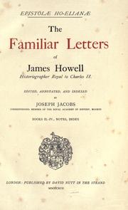 Cover of: Epistolae Ho-Elianae by James Howell