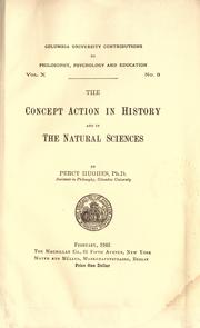 Cover of: The concept action in history and in the natural sciences