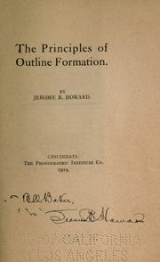 The principles of outline formation by Jerome B. Howard