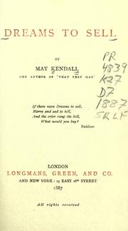 Cover of: Dreams to sell