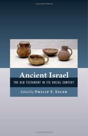 Cover of: Ancient Israel: The Old Testament In Its Social Context