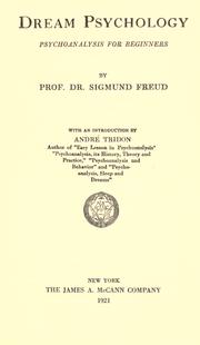 Cover of: Dream psychology by Sigmund Freud