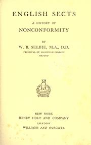 Cover of: English sects history of noncomformity