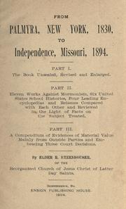 Cover of: From Palmyra, New York, 1830, to Independence, Missouri, 1894. ... by R. Etzenhouser