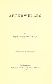 Cover of: Afterwhiles by James Whitcomb Riley