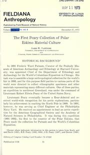 Cover of: The first Peary collection of polar Eskimo material culture by James W. VanStone