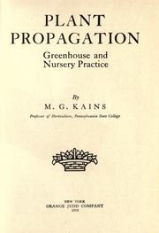 Cover of: Plant propagation