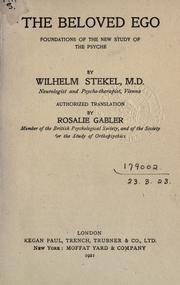 Cover of: The beloved ego by Wilhelm Stekel