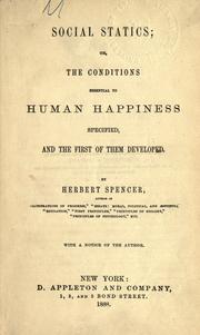 Cover of: Social statics by Herbert Spencer