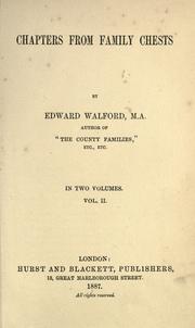 Cover of: Chapters from family chests by Edward Walford, Edward Walford