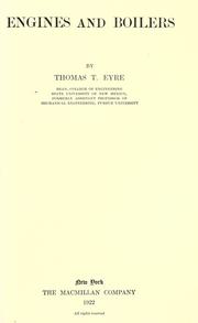 Cover of: Engines and boilers by Thomas Taylor Eyre