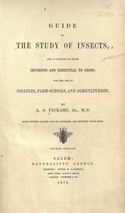 Cover of: Guide to the study of insects, and a treatise on those injurious and beneficial to crops by Alpheus S. Packard