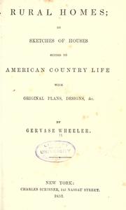 Cover of: Rural homes by Gervase Wheeler