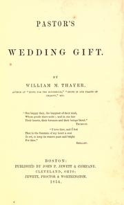 Cover of: Pastor's wedding gift