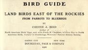 Cover of: Bird guide by Chester A. Reed, Chester A. Reed