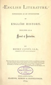 Cover of: English literature by Henry Coppée, Henry Coppée