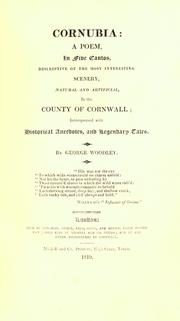 Front cover of Cornubia by Woodley, George