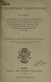 Cover of: Elizabethan demonology by Thomas Alfred Spalding