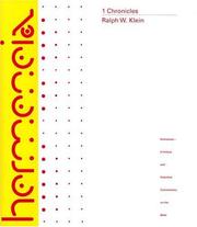 Cover of: 1 Chronicles by Ralph W. Klein