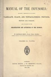 Cover of: A manual of the infusoria: including a description of all known flagellate, ciliate, and tentaculiferous protozoa, British and foreign and an account of the organization and affinities of the sponges
