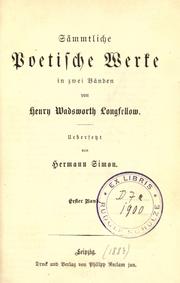 Cover of: Sämmtliche poetische Werke by Henry Wadsworth Longfellow