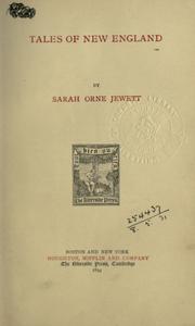 Cover of: Tales of New England by Sarah Orne Jewett