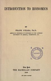 Cover of: Introduction to Economics by Frank O'Hara