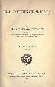 Cover of: That unfortunate marriage. by Frances Eleanor Ternan Trollope, Frances Eleanor Ternan Trollope