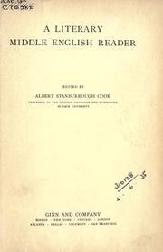 Cover of: A literary Middle English reader by Albert Stanburrough Cook