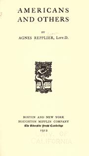 Cover of: Americans and others by Agnes Repplier
